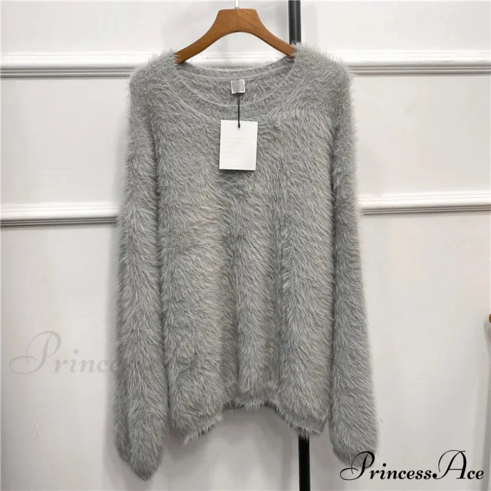 Alpaca-blend Cozy Loose Warm Comfortable Unique Trendy Casual Sweater - Image 8