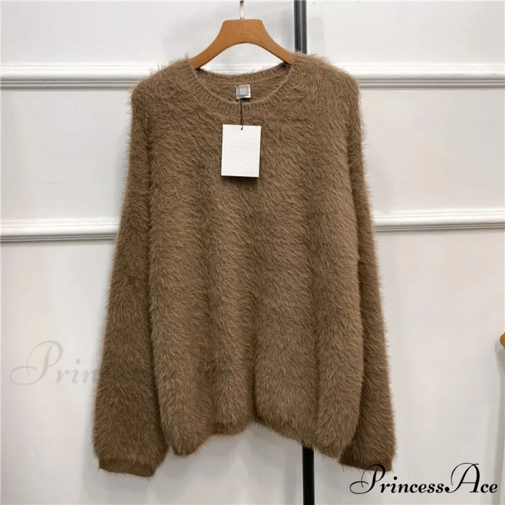 Alpaca-blend Cozy Loose Warm Comfortable Unique Trendy Casual Sweater - Image 9