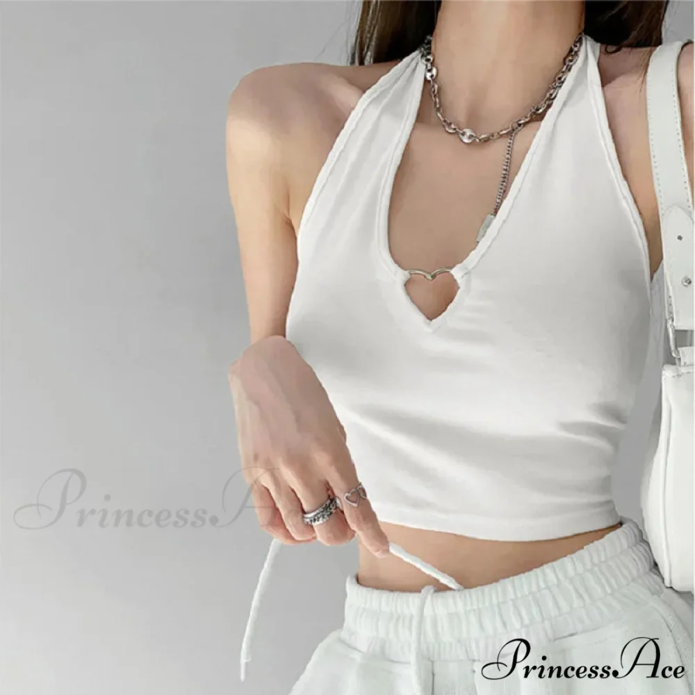 Women V Neck Hollow Out Halter Camis 2024 Summer Fashion Slim Cropped Lace Up Camisole Tank top - Image 10