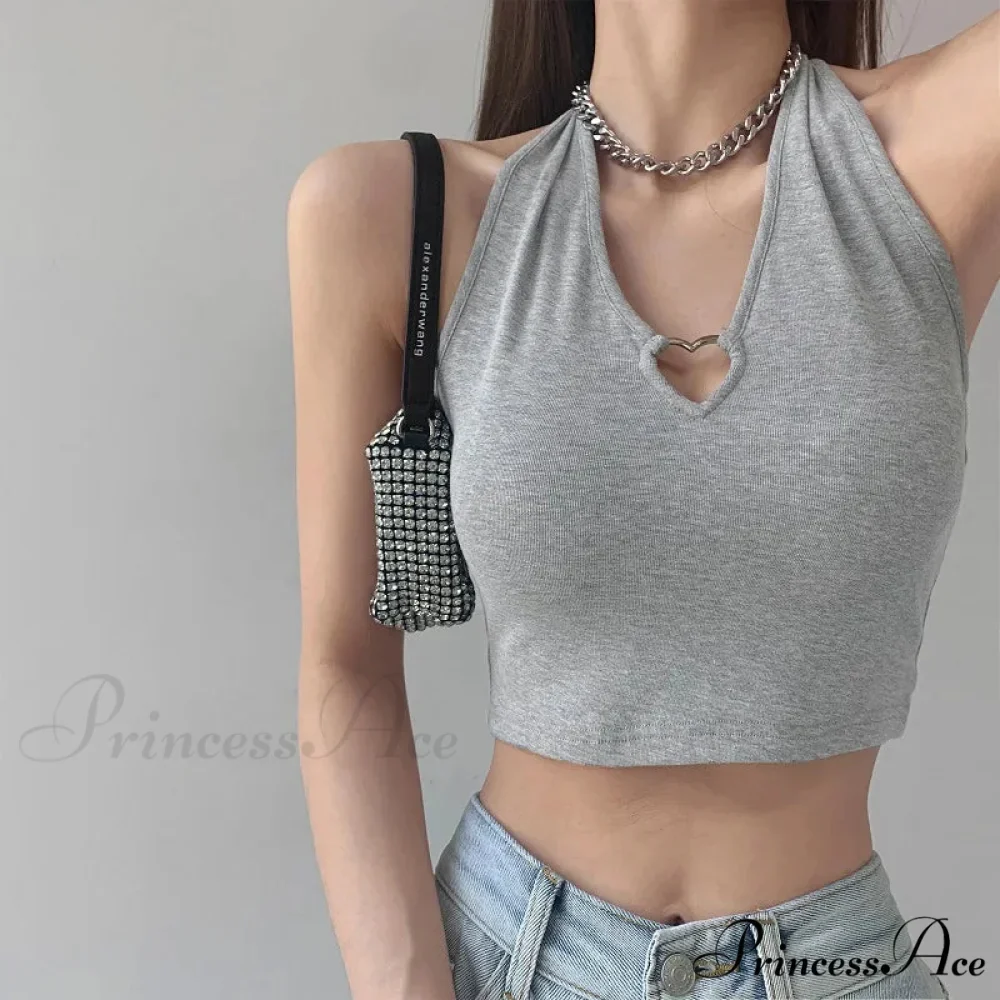 Women V Neck Hollow Out Halter Camis 2024 Summer Fashion Slim Cropped Lace Up Camisole Tank top - Image 8