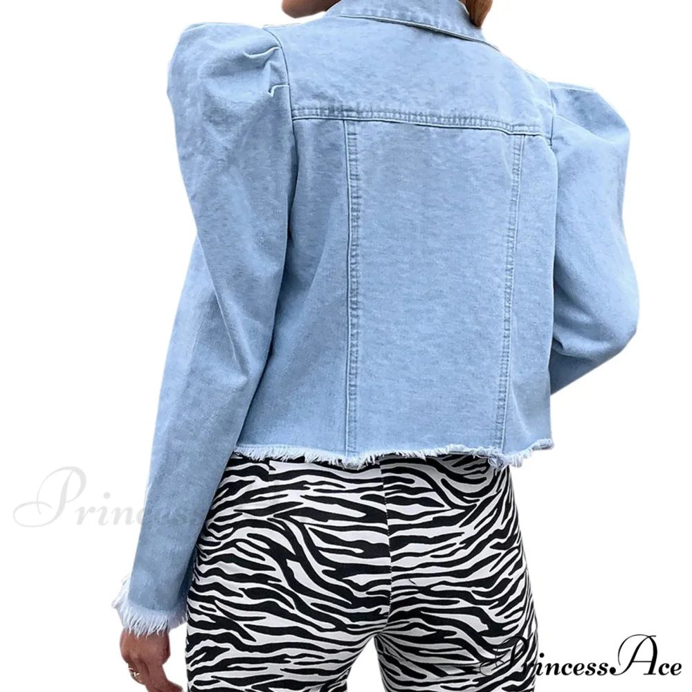 Plus Size High Street Style Chic Stylish Elegant Fashionable Versatile Denim With Trendy Turn Down Collar Winter Jacket - Image 5