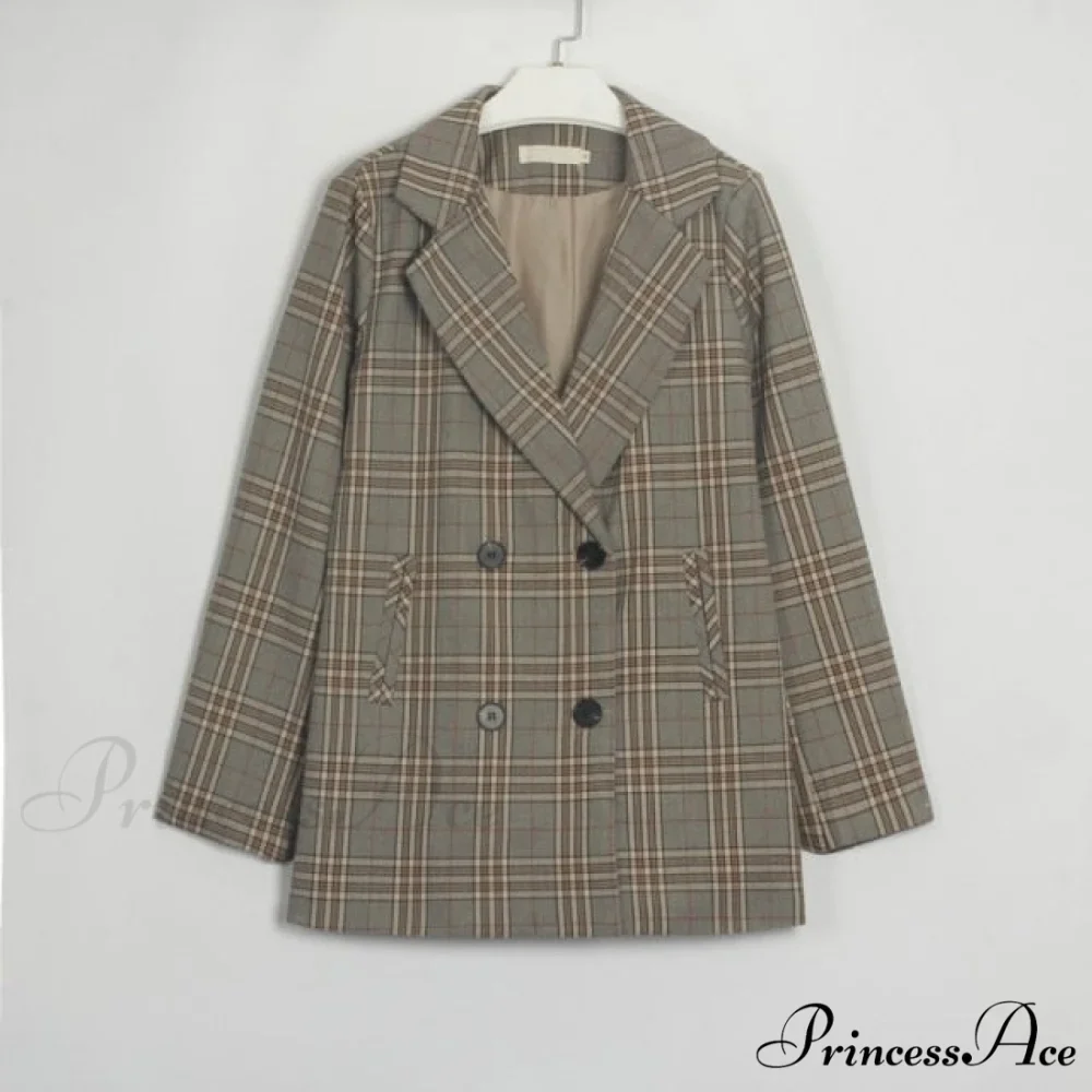 Turn Down Collar Pockets Female OL Chic Blazer - Image 3