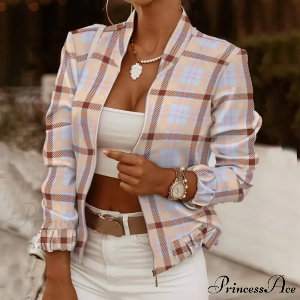 Casual Thin Vintage Print Ladies Coat - Image 6