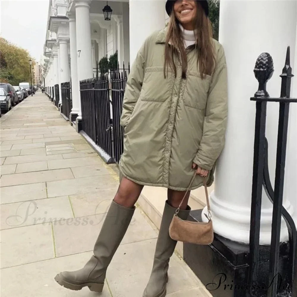 Loose Long Basic Pocket Shirt Coats - Image 2