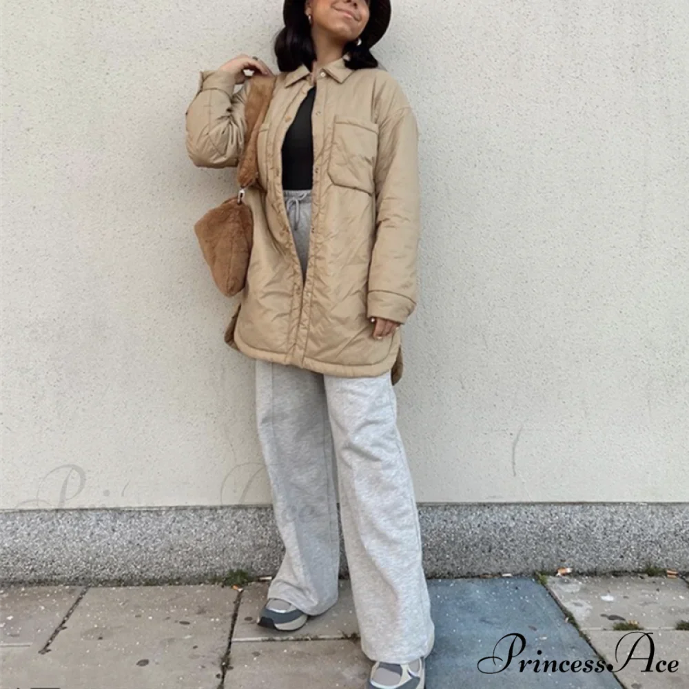 Loose Long Basic Pocket Shirt Coats - Image 9