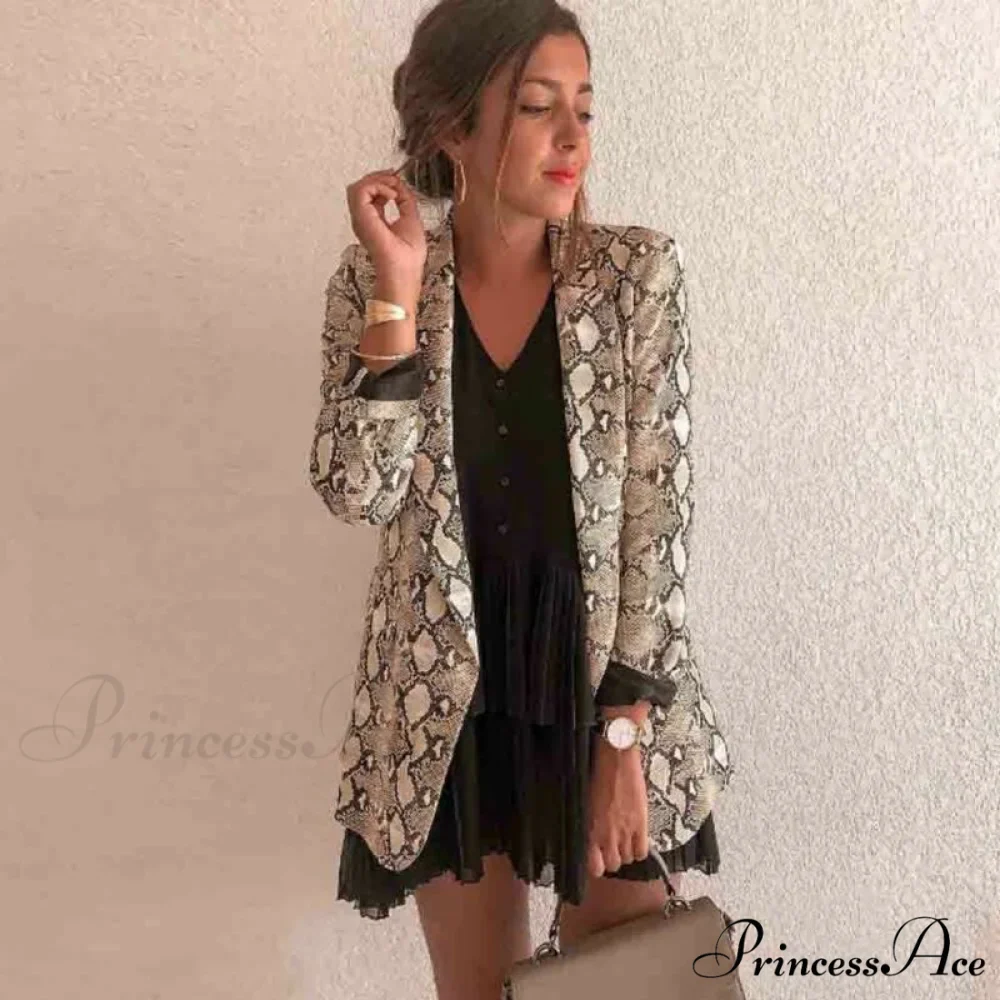 Long Sleeve Shawl Collar Suit Blazer - Image 5