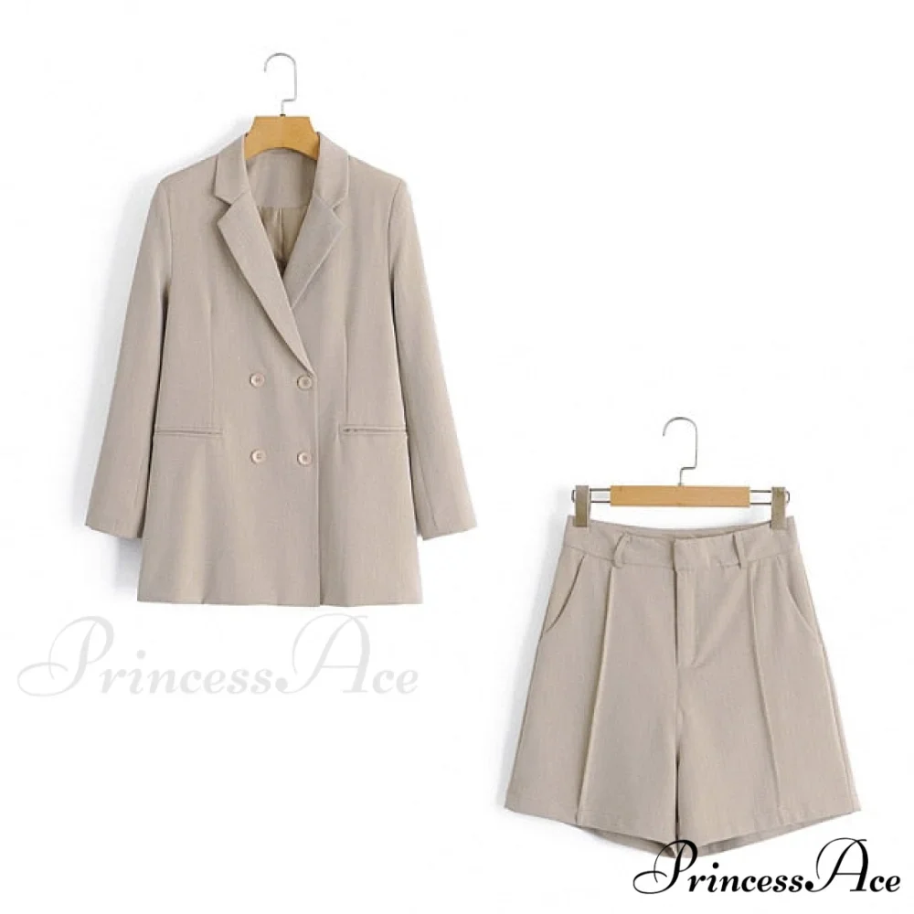 Double-breasted High Street Long Sleeve Blazer - Image 13