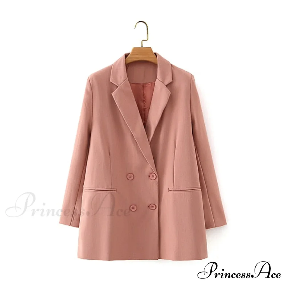 Double-breasted High Street Long Sleeve Blazer - Image 15