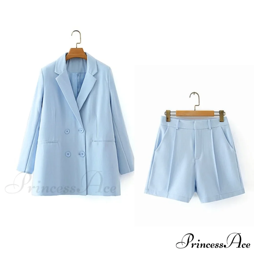 Double-breasted High Street Long Sleeve Blazer - Image 19