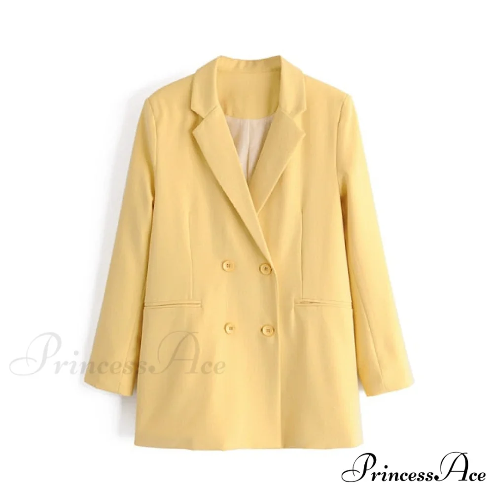 Double-breasted High Street Long Sleeve Blazer - Image 7