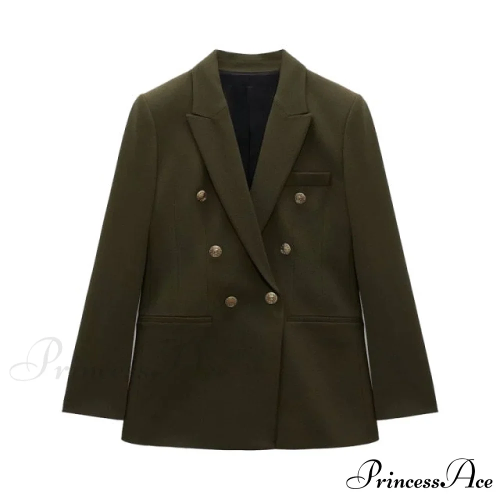 New Fashion Double Breasted Slim Blazer - Image 2