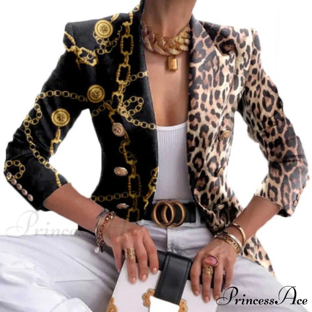 Office Lady Elegant Comfy Butterfly Print Blazer - Image 6