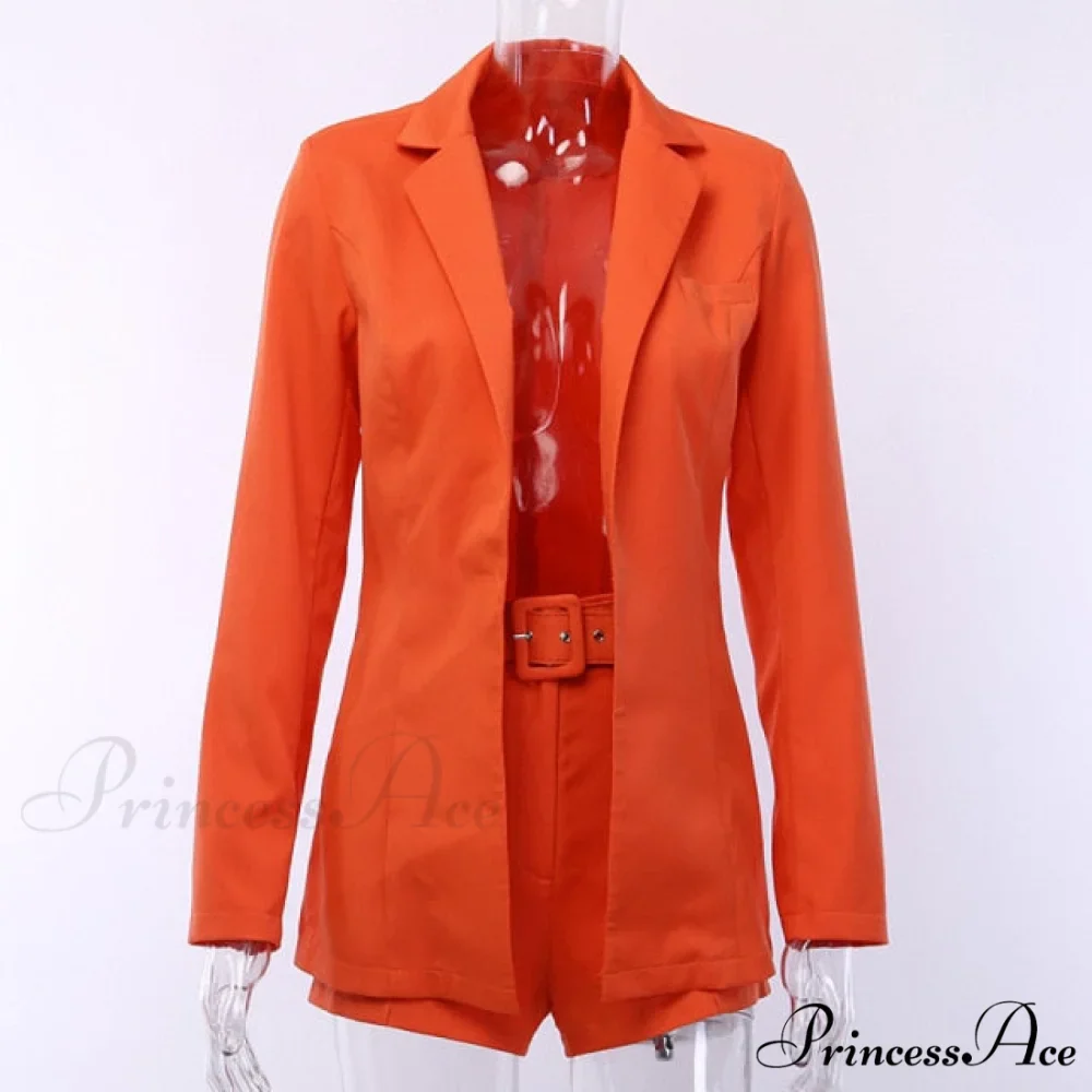 Women Fashion Elegant Two Piece Blazer Set - Image 3