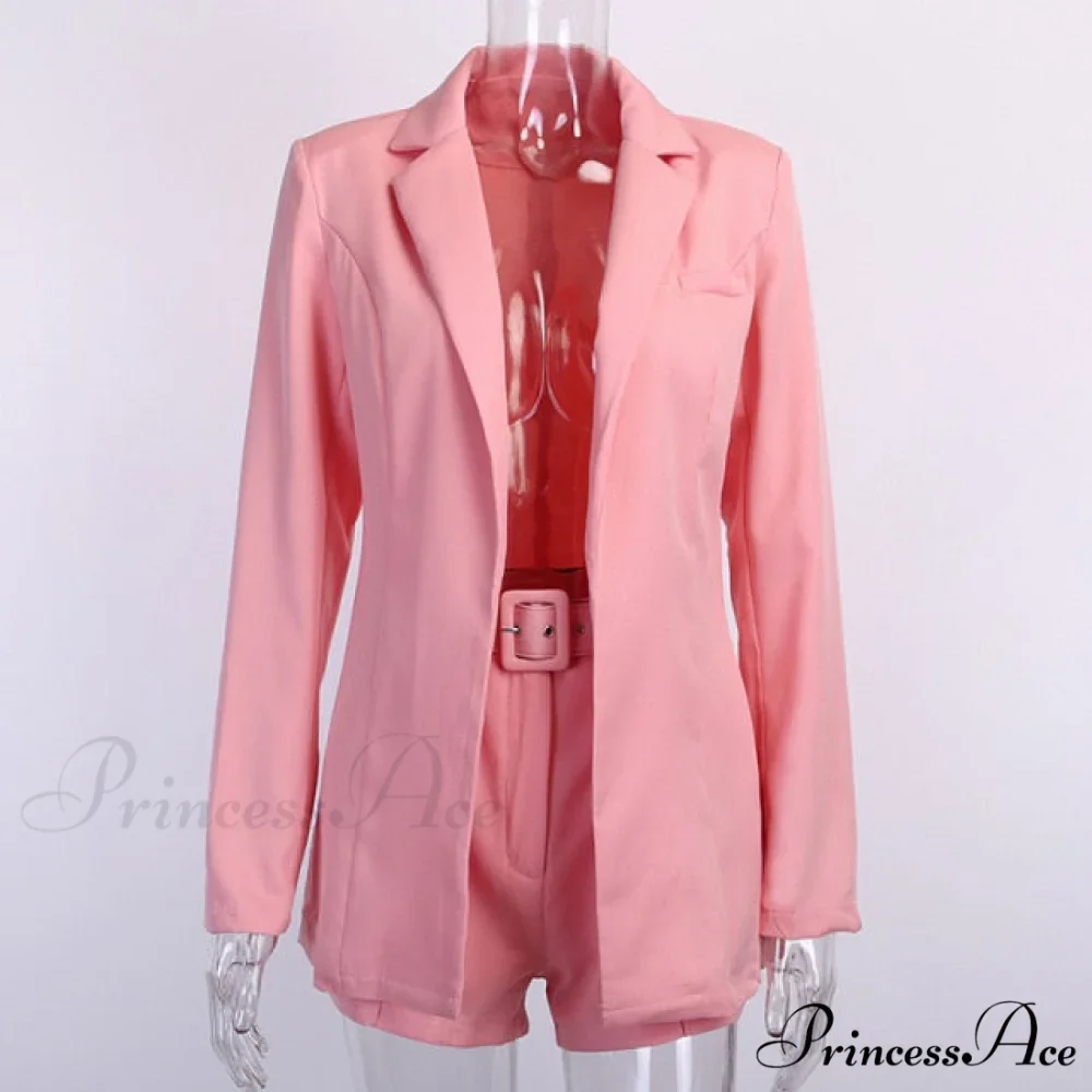 Women Fashion Elegant Two Piece Blazer Set - Image 5