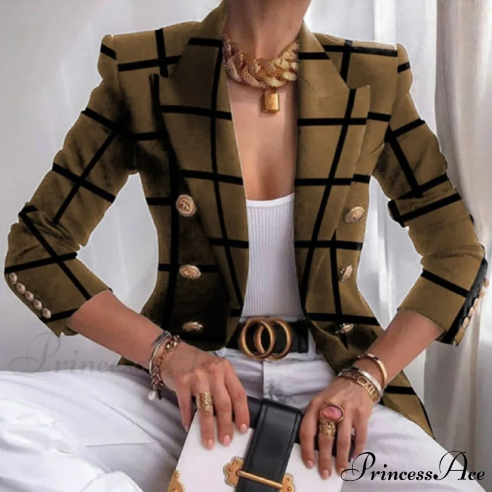 Office Lady Elegant Butterfly Print Blazer - Image 12