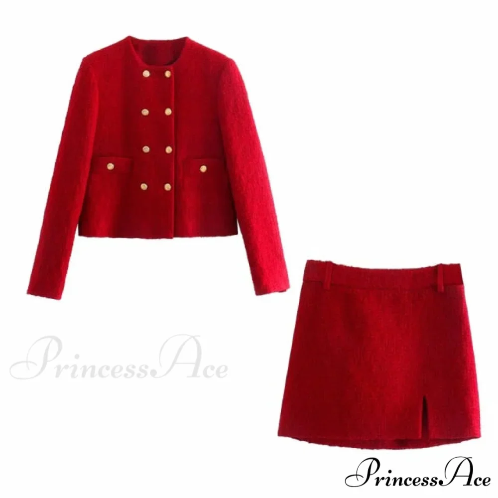 Vintage O Neck Long Sleeve Office Lady Blazer - Image 4