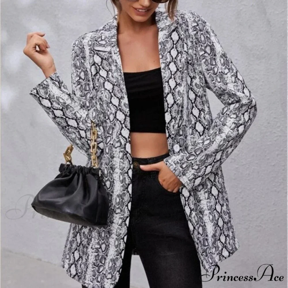 Irregular Printing Blazer - Image 18