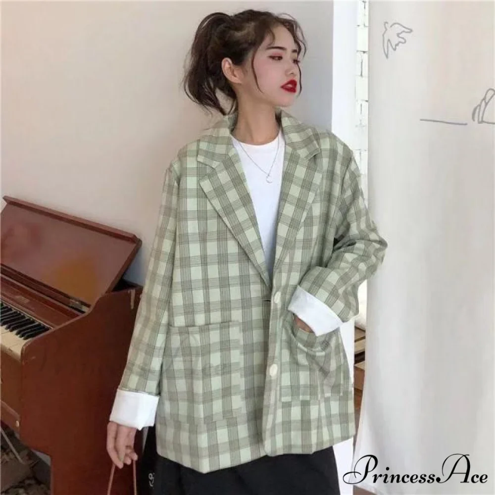 Irregular Printing Blazer - Image 4