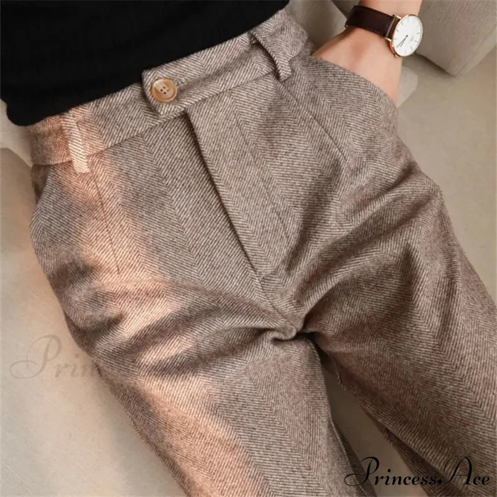 Fashion Office Wear High Waist Harem Pencil Trousers Autumn Winter Pants - Image 10
