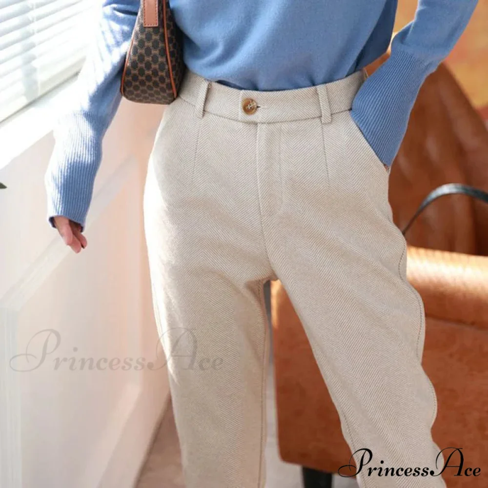 Fashion Office Wear High Waist Harem Pencil Trousers Autumn Winter Pants - Image 4