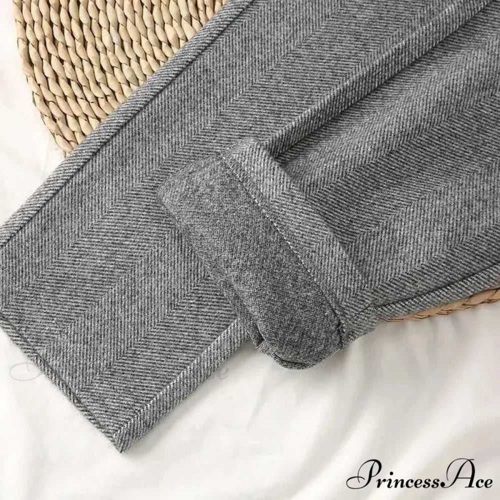 Fashion Office Wear High Waist Harem Pencil Trousers Autumn Winter Pants - Image 8
