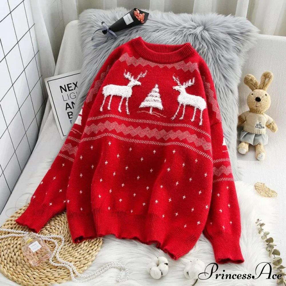 Female Loose Outwear Thickened Knitted Sweater - Image 4