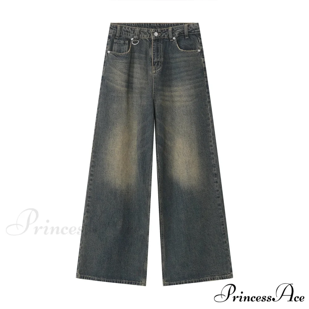 Old Male Pants Summer Blue Washed Denim Casual Menwear Wide Leg Trousers 2024 New Fashion Jeans - Image 8