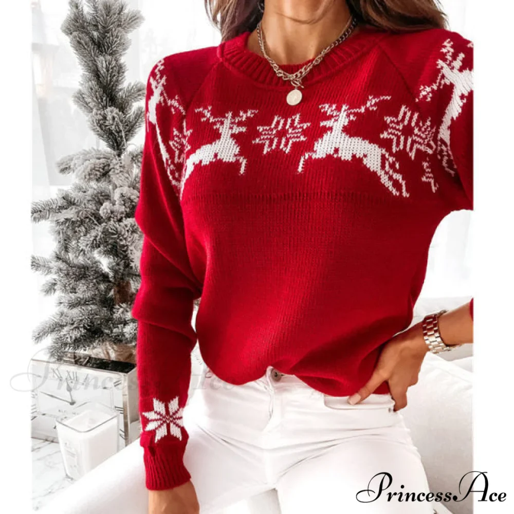 Christmas Knitted Long Pullover Sweater - Image 2