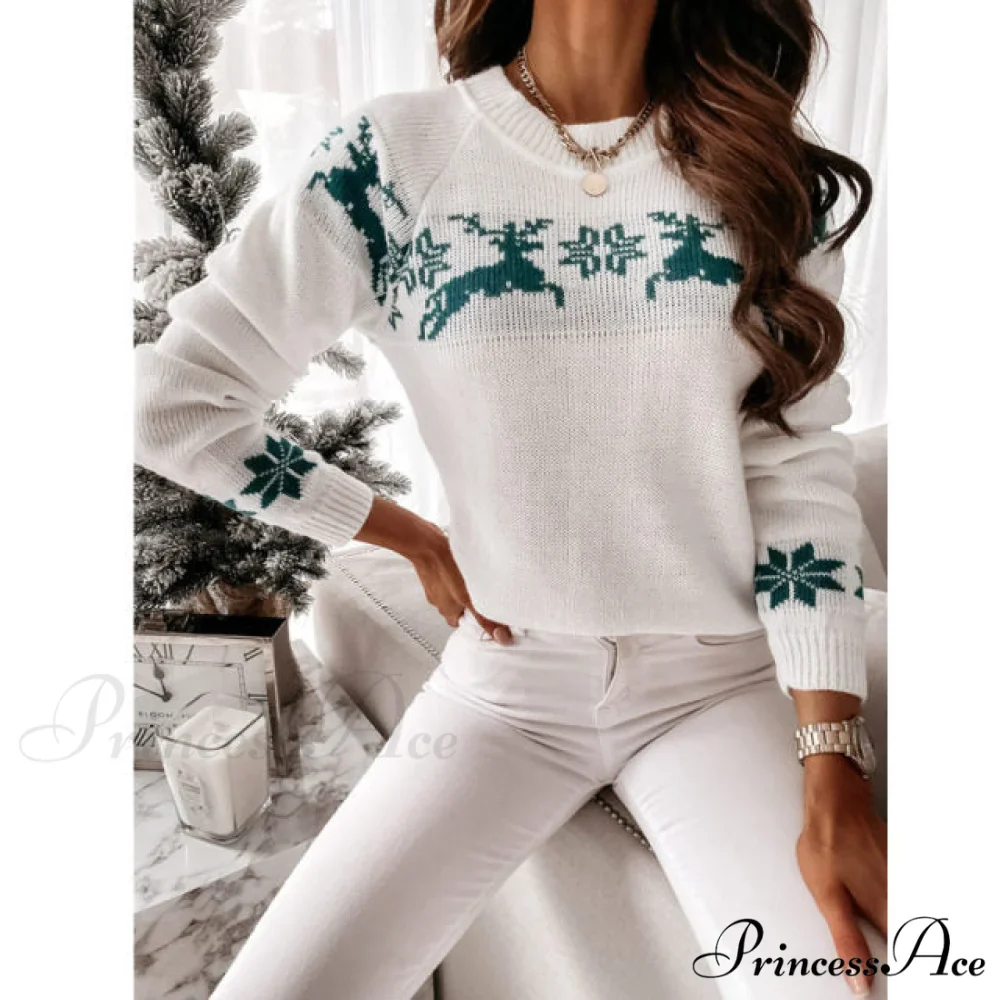 Christmas Knitted Long Pullover Sweater - Image 3
