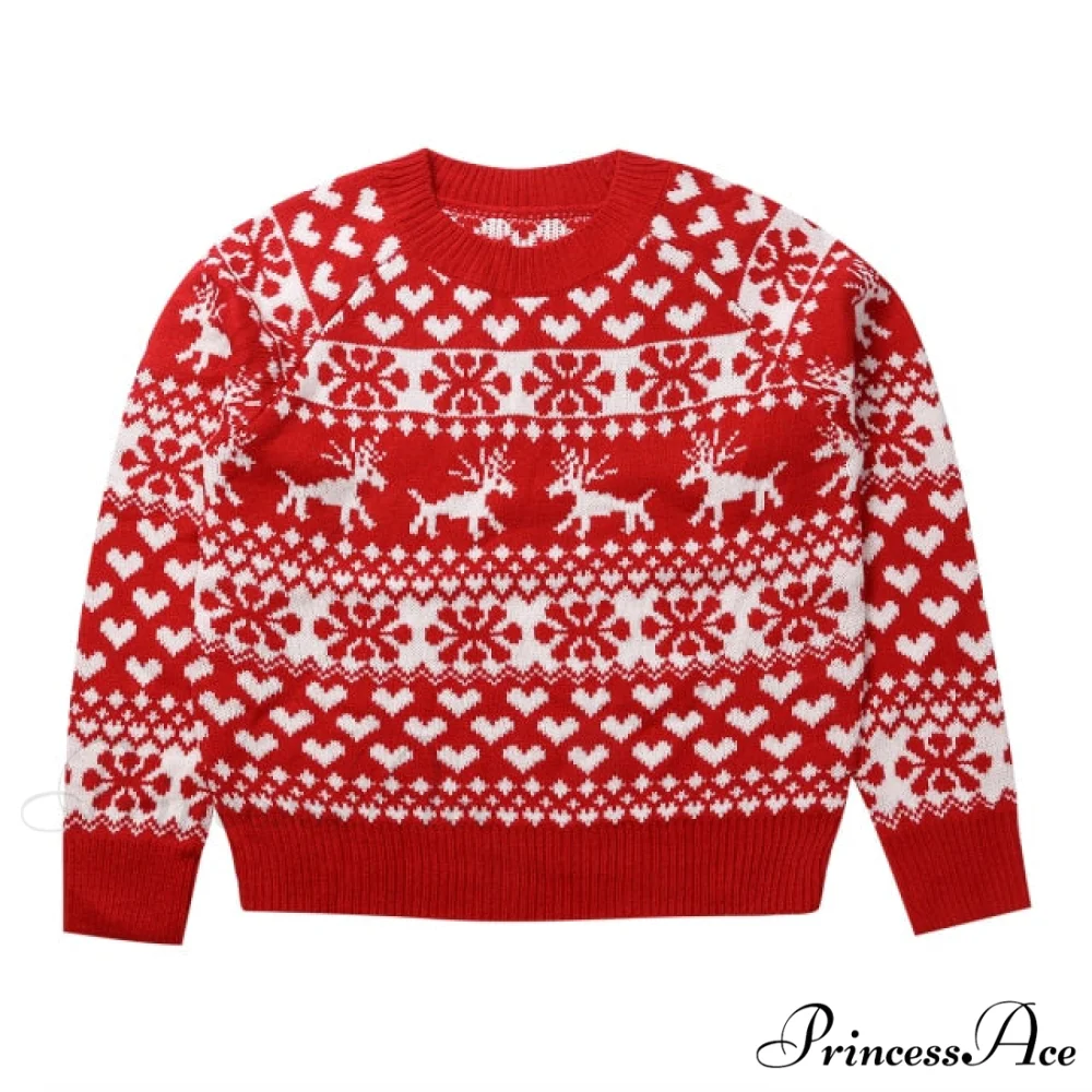 Christmas Deer Knitted Long Sleeve Sweater Dress - Image 6