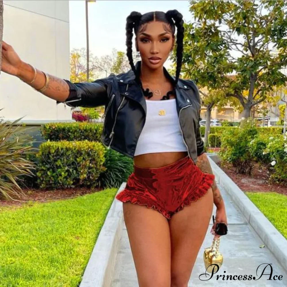 High Waist Push Up Black Shorts - Image 7