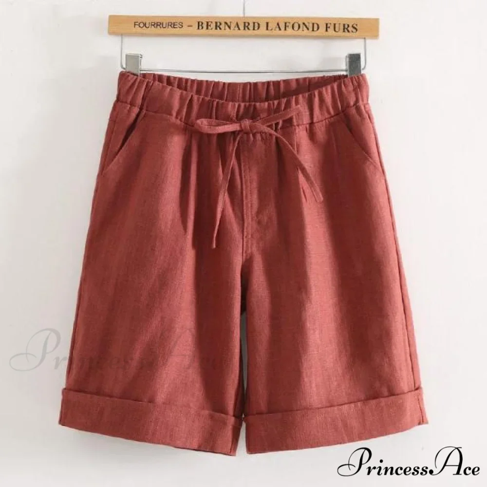Fashion Elastic Waist Loose Shorts - Image 3