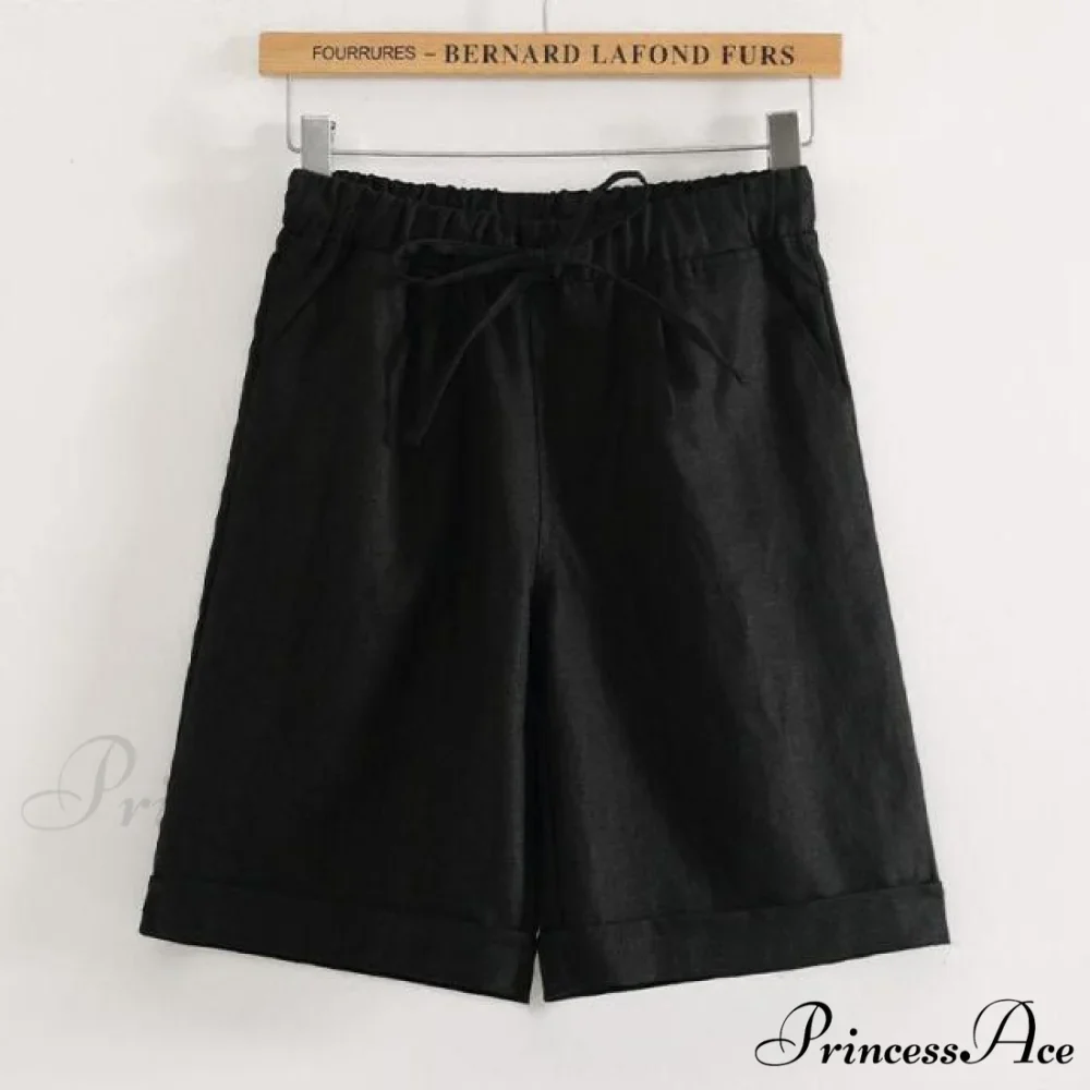 Fashion Elastic Waist Loose Shorts - Image 5