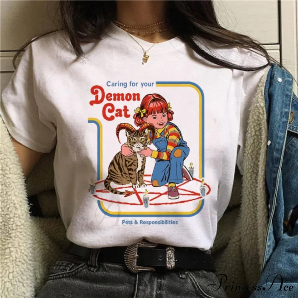 Satan Horror Demon Death Scary Devil Funny T-shirt - Image 2