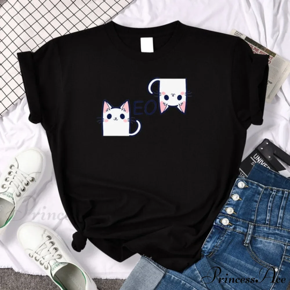 Oversize Fashion Clothing Funny Korean Style T-Shirts - Image 40