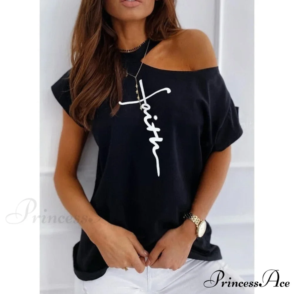 Casual Print Short Sleeve O-neck Tops - Image 5