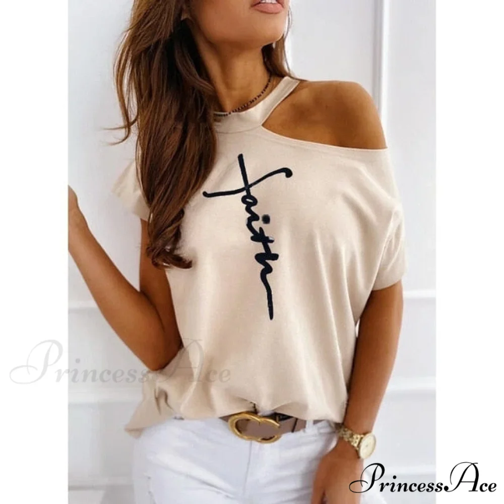 Casual Print Short Sleeve O-neck Tops - Image 8