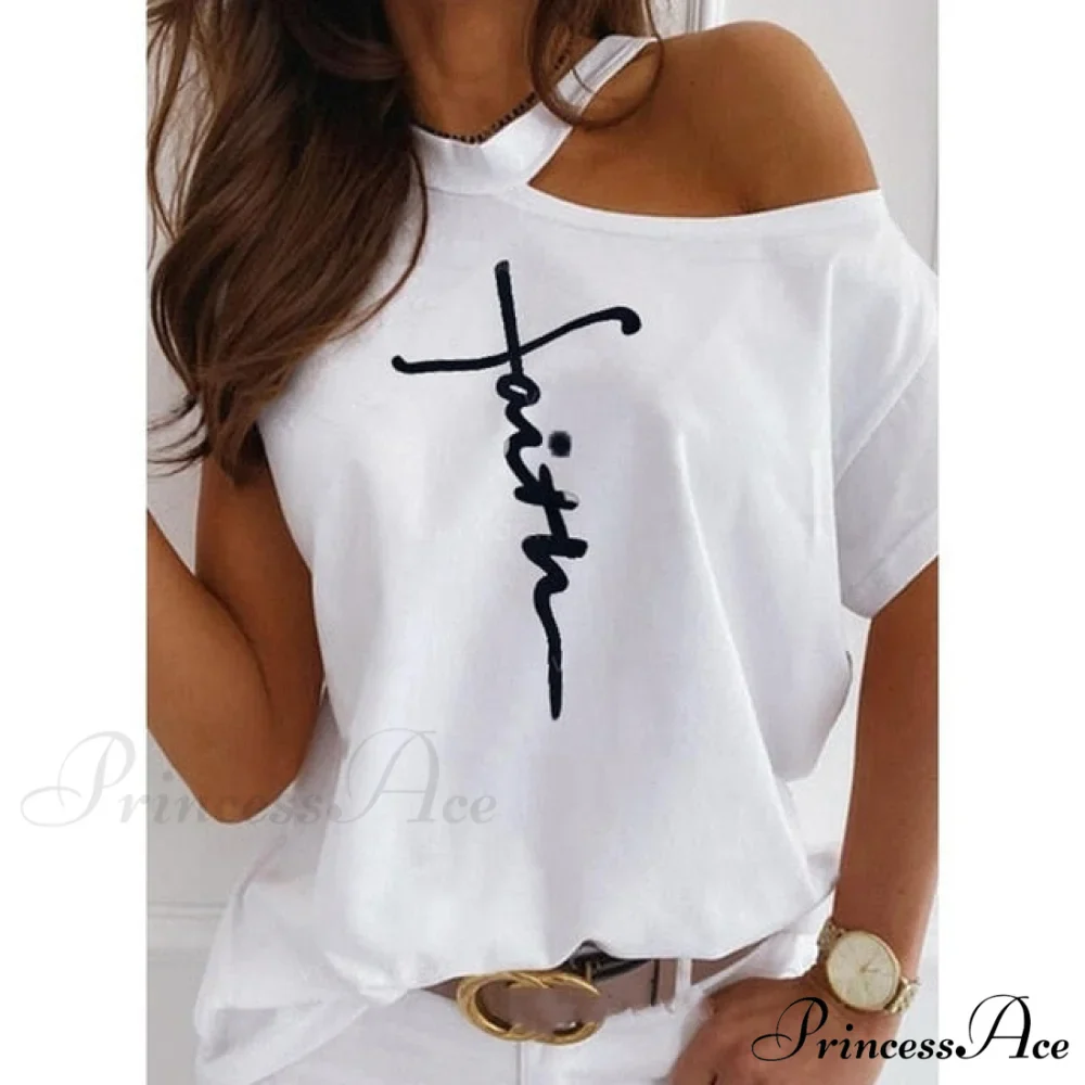 Casual Print Short Sleeve O-neck Tops - Image 9