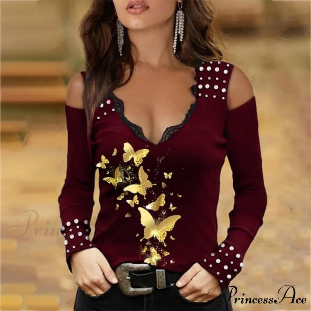 Fashion All-Match Stretch V-neck Slim T-shirt - Image 12