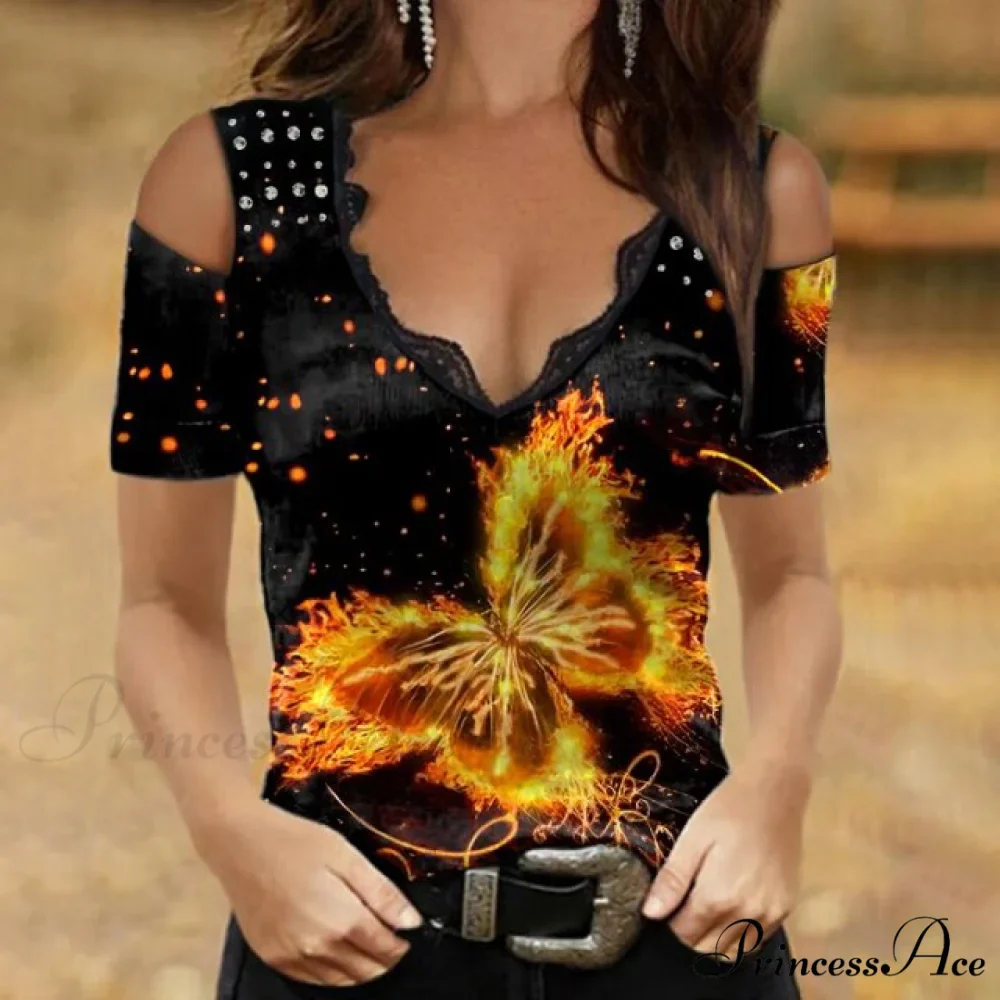 Fashion All-Match Stretch V-neck Slim T-shirt - Image 6