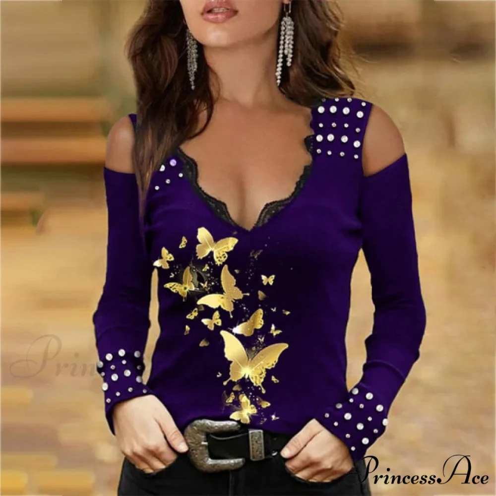 Fashion All-Match Stretch V-neck Slim T-shirt - Image 7