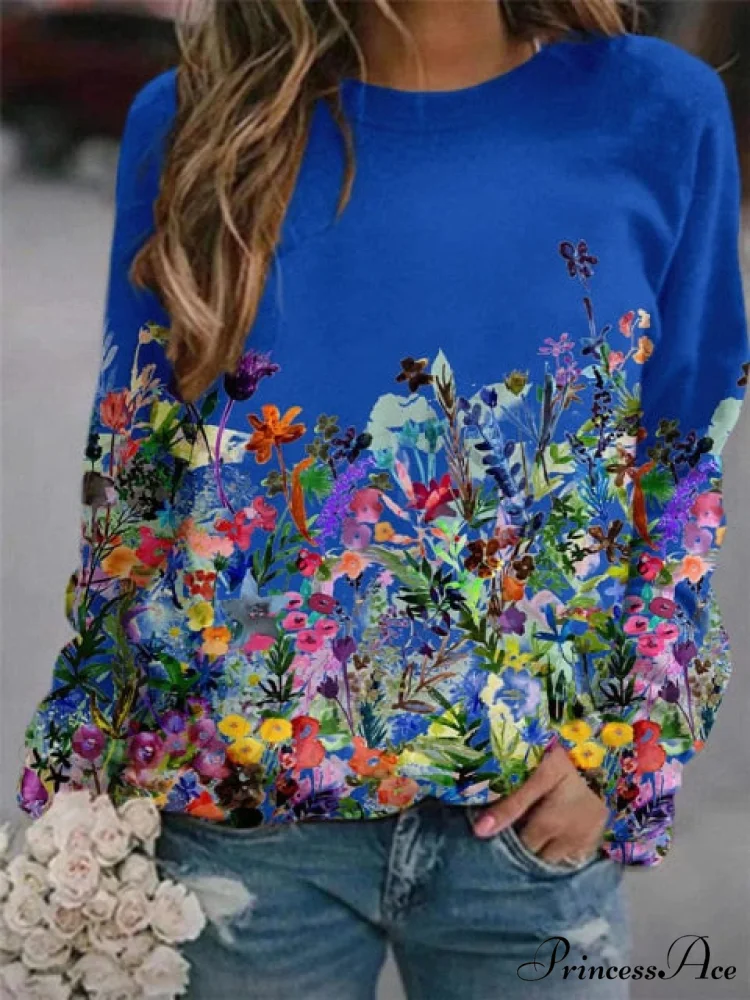 Women's Flower Print Top - Image 3