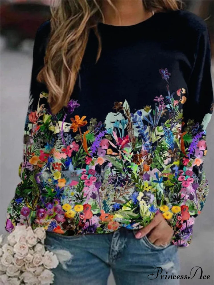 Women's Flower Print Top - Image 4