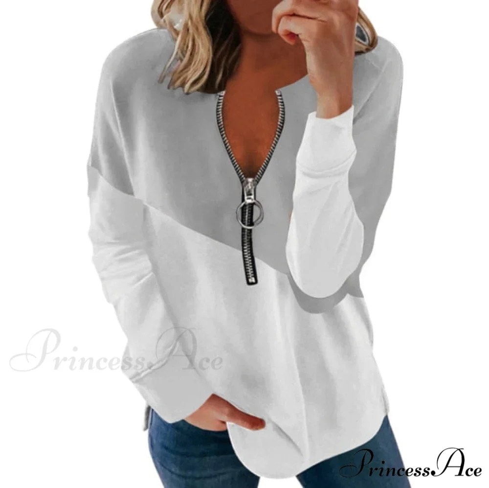 Large Loose Zipper Sexy Printed Vintage T Shirts - Image 19