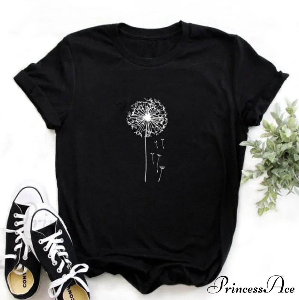 Wildflower Dandelion Print T-shirt - Image 22