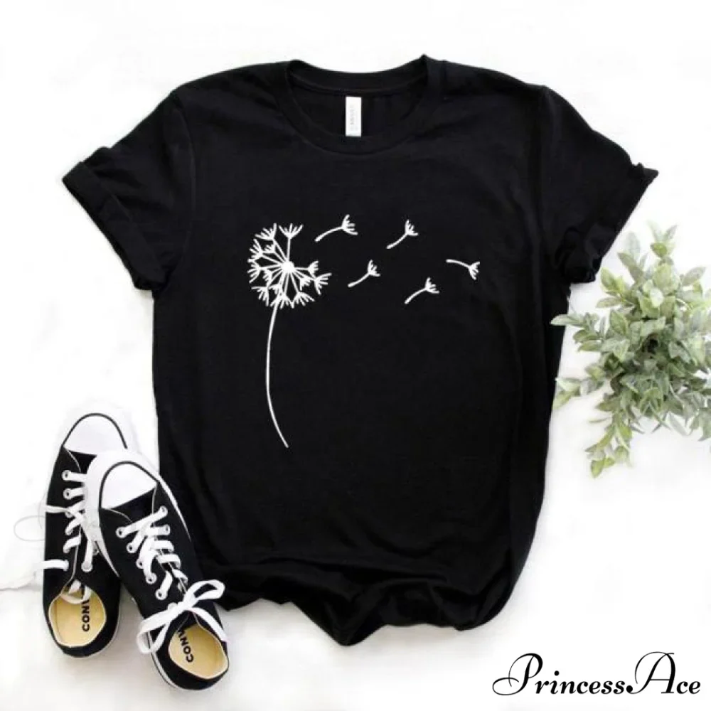 Wildflower Dandelion Print T-shirt - Image 5