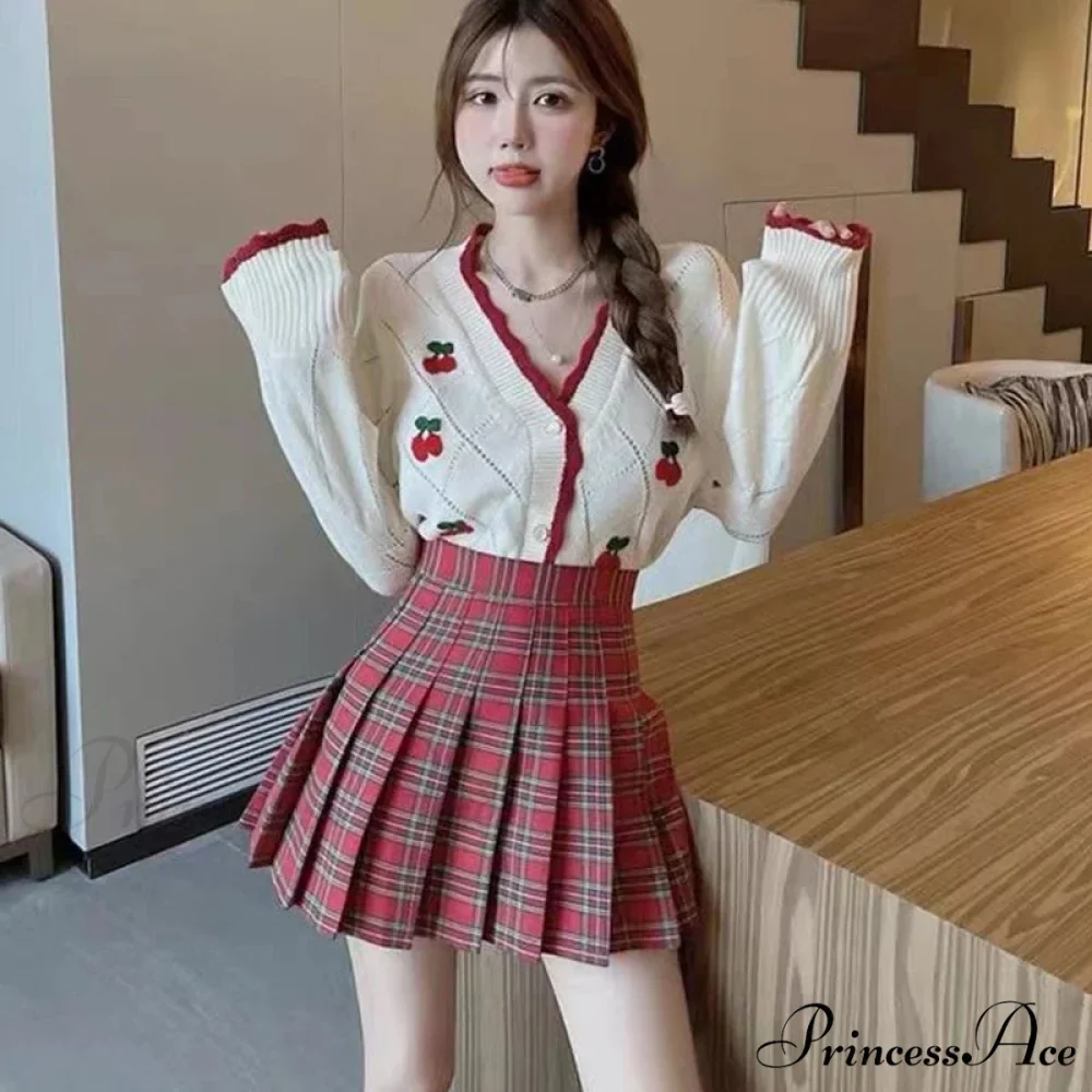 Knitted Cozy Autumnal Winter V-neck Floral Casual Long Sleeve Comfortable Stylish Sweater - Image 3