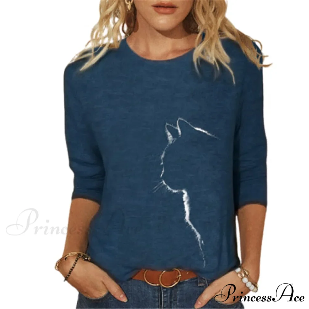 Clothing Funny Cat 3D Print Long Sleeve T-Shirts - Image 15