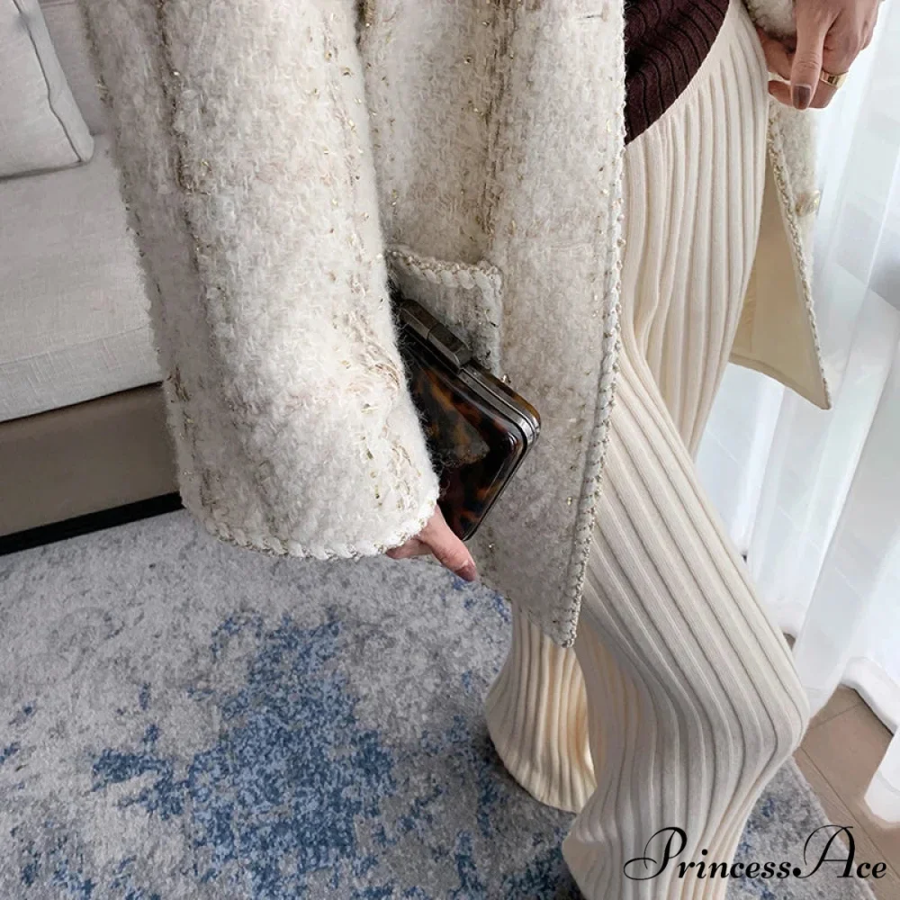 Summer Full Length Elastic Waist Yoga Slim High Waist Wide Leg Pants - Image 3