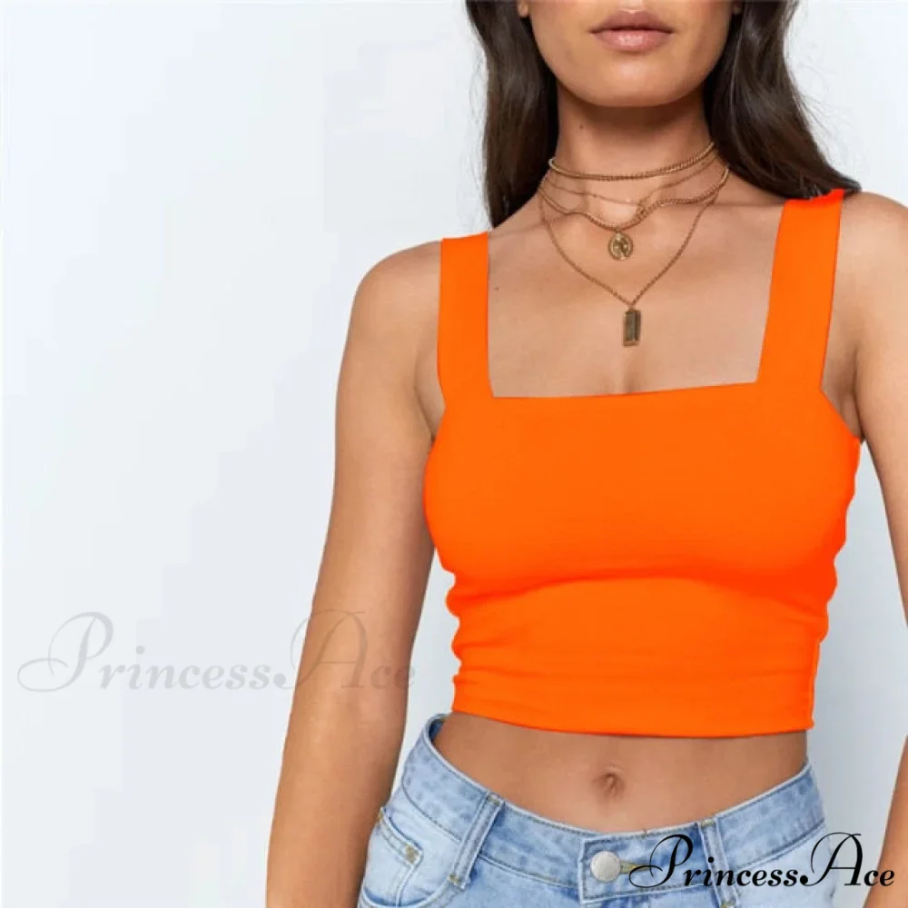 Vest Off Shoulder Knitted Candy Colors Crop Tops - Image 9